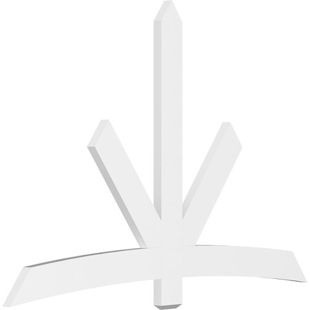 Ekena Millwork Alberta Architectural Grade PVC Gable Bracket, 84"W x 56"H x 2"D x 6"F, 16/12 Pitch GBP084X56X0206ALB00